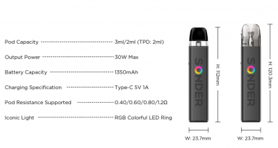 Geek Vape Sonder Q2 1350mAh KIT (Rocket Silver)